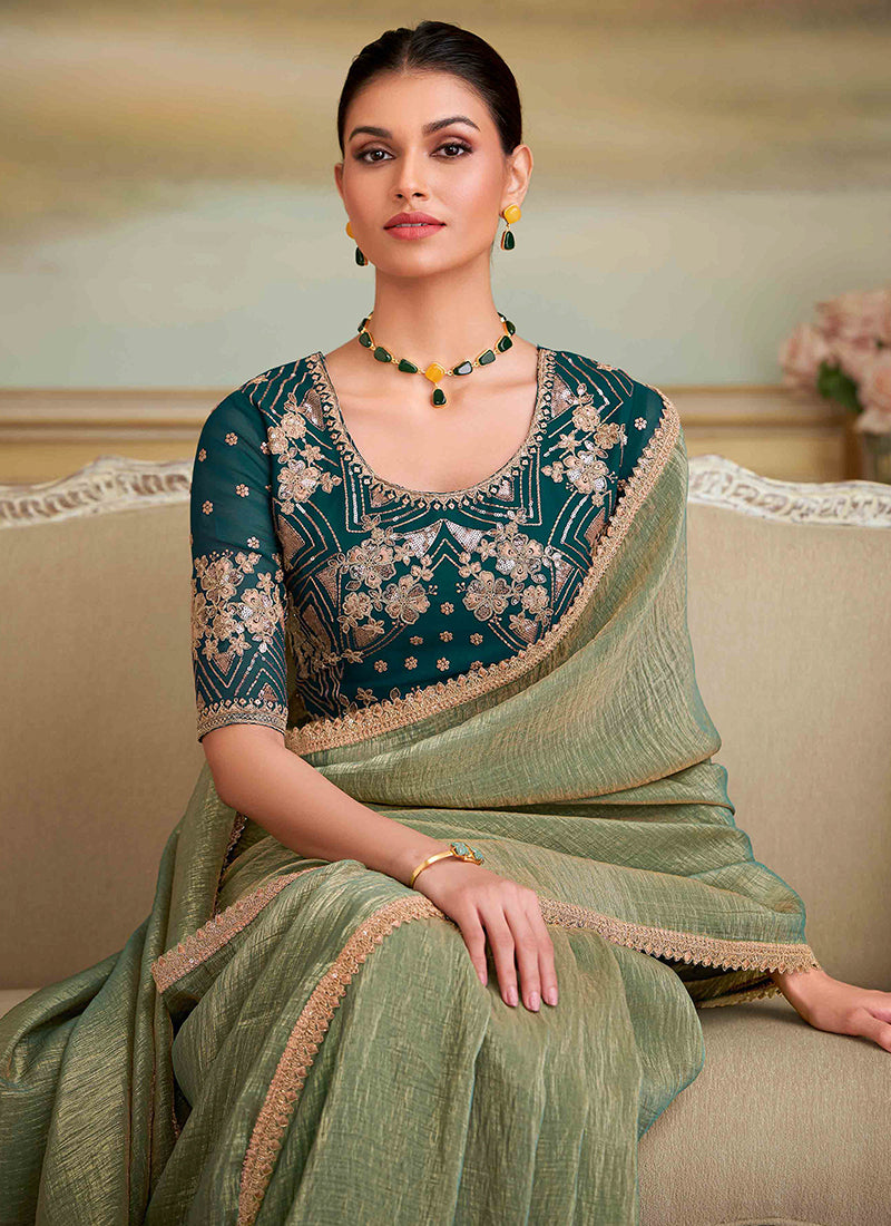 Buy Embroidered Saree