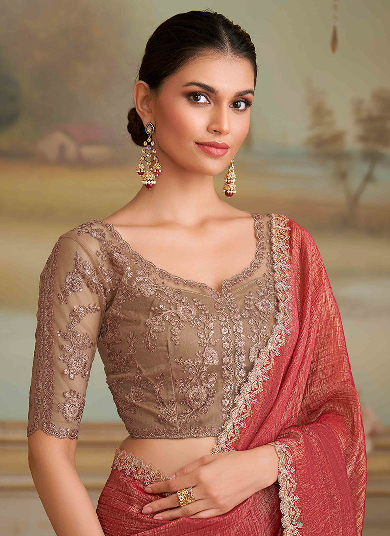 Buy Embroidered Saree