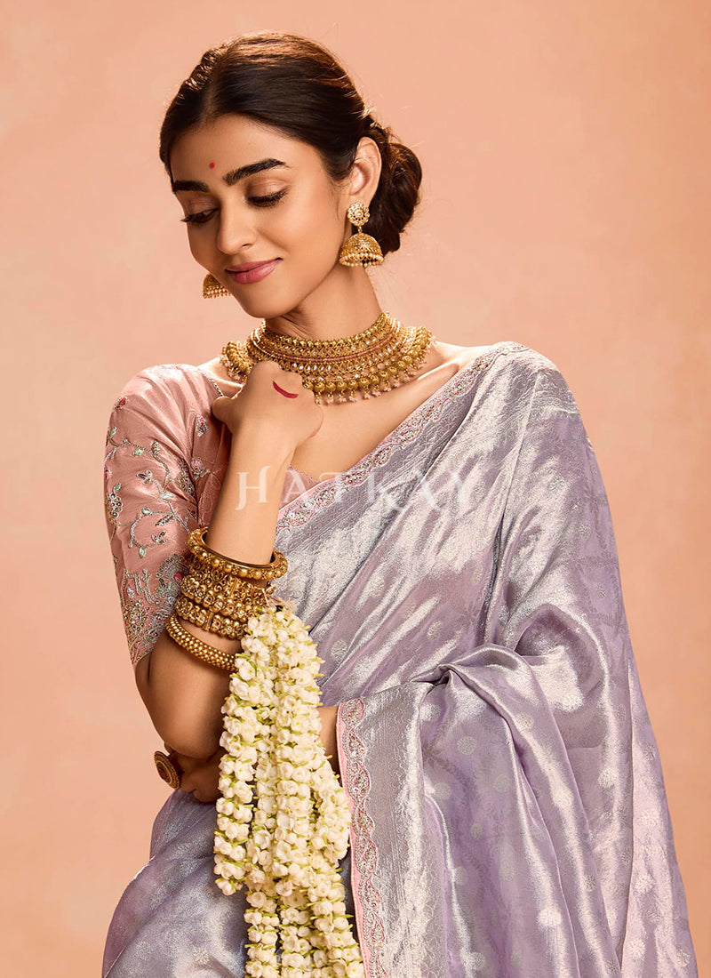 Saree Online - Choose from the unique range of sarees at best price. Shop for saree, wedding saree & more in various fabric options at Hatkay.