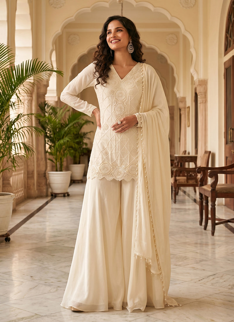 Buy Sharara Style Suit In UK