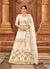 Off White Zari Embroidered Wedding Lehenga Choli
