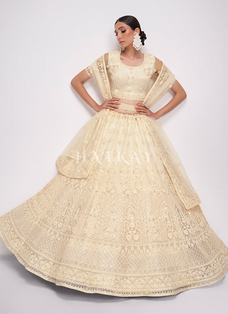 Buy Off White Lehenga Choli