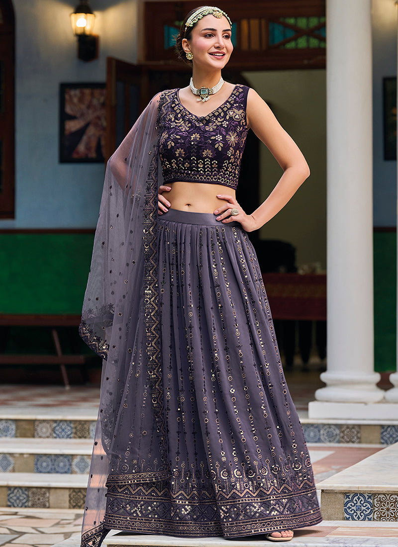 Shop Latest Reception Lehenga Online Free Shipping In USA, UK, Canada, Germany, Mauritius, Singapore With Free Shipping Worldwide.