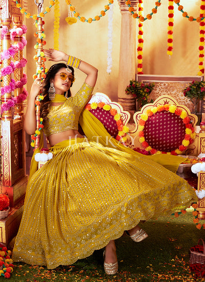 Lehenga For Haldi Ceremony In USA UK Canada