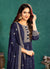 Dark Blue Zari Embellished Salwar Kameez Suit