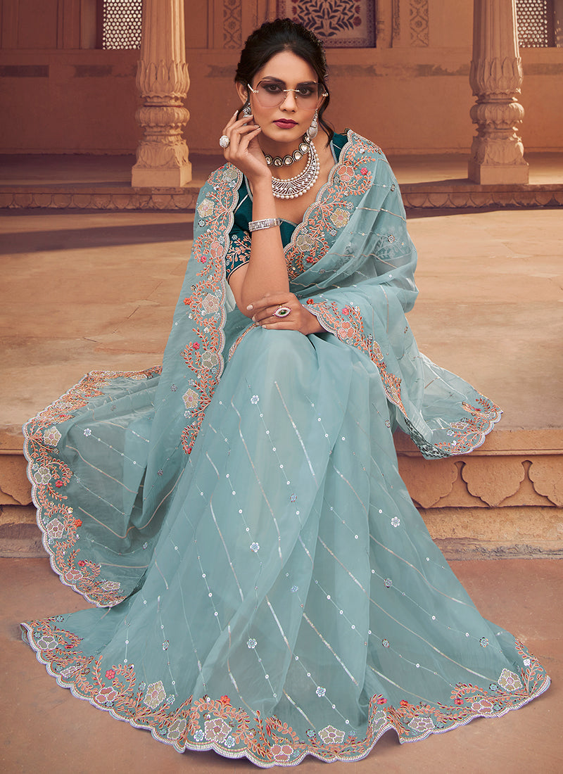 Buy Organza Silk Saree In USA UK Canada