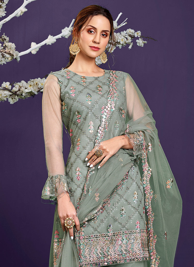 Green Sharara Suit In Germany