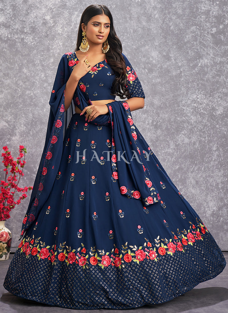 Shop Bollywood Lehengas In USA, UK, Canada, Germany, Mauritius, Singapore With Free Shipping Worldwide.