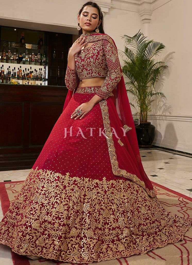 Shop Wedding Lehengas In USA, UK, Canada, Germany, Mauritius, Singapore With Free Shipping Worldwide.