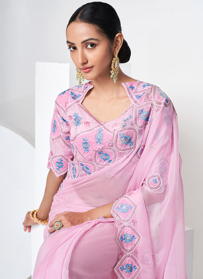 Buy Organza Silk Saree