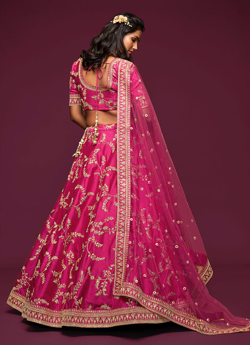 Pink Silk Lehenga Choli In Canada