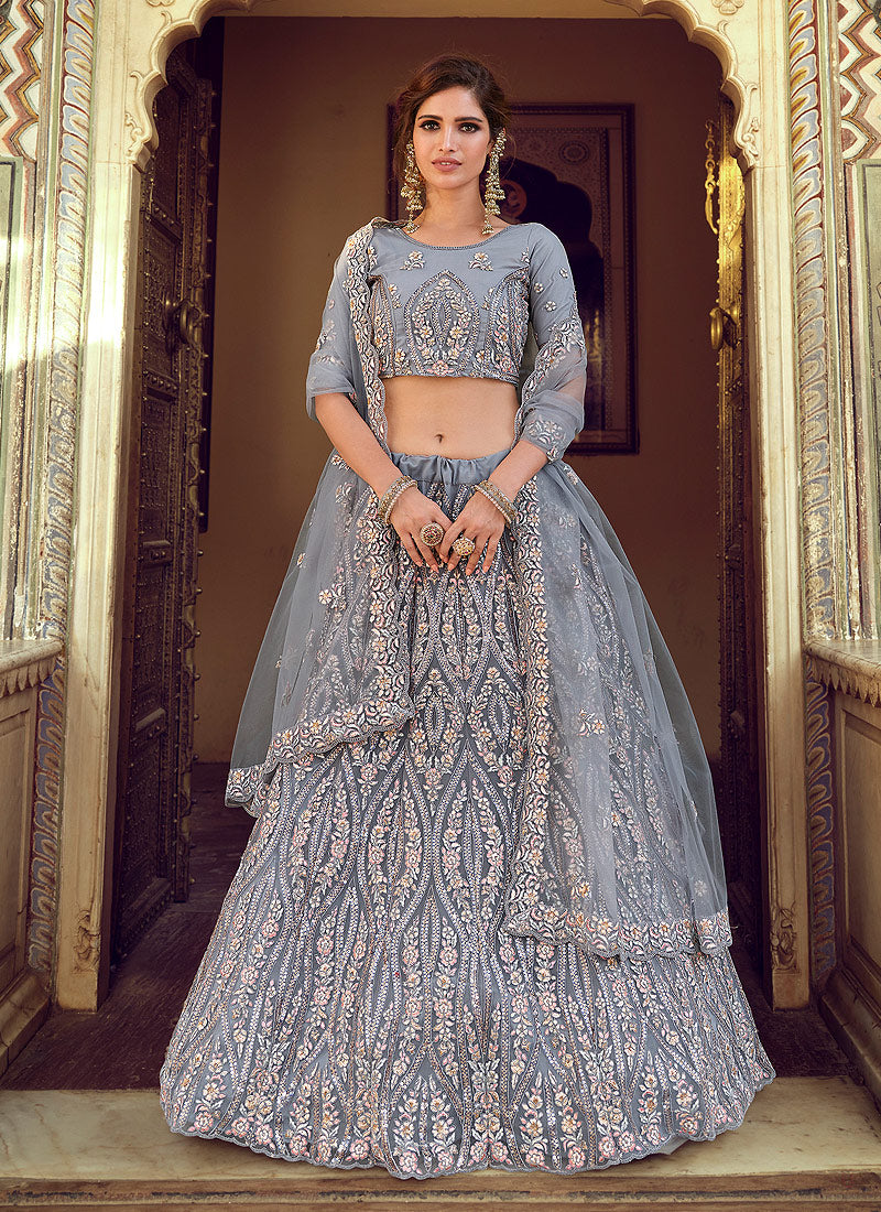Ice Blue Lehenga Choli In Australia