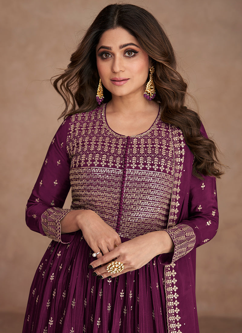 Buy Anarkali Palazzo Suit