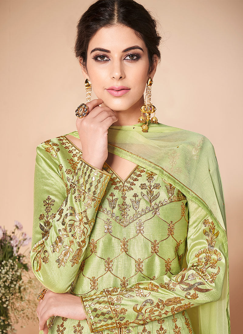 Silk Anarkali Suit