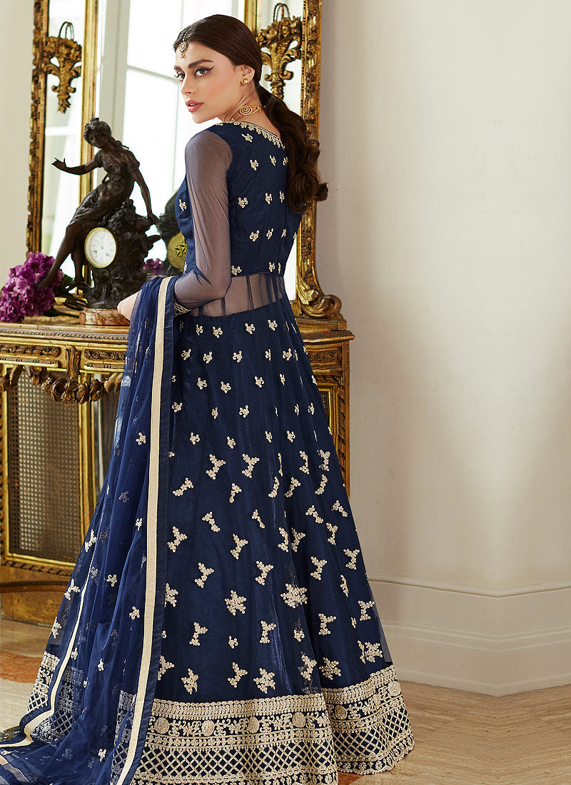 Net Anarkali Lehenga Suit