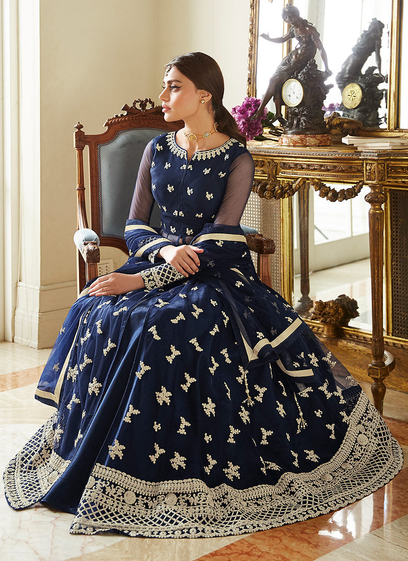 Net Anarkali Lehenga Suit