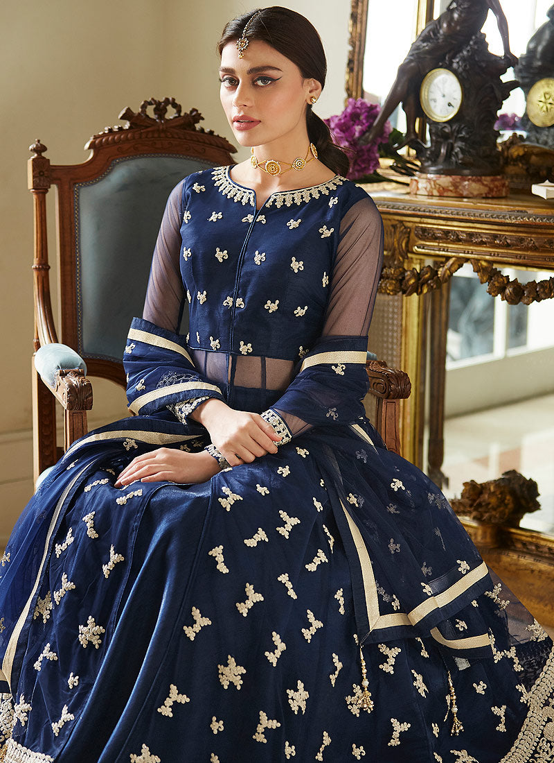 Net Anarkali Lehenga Suit