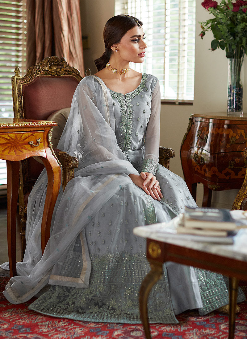 Net Anarkali Lehenga Suit