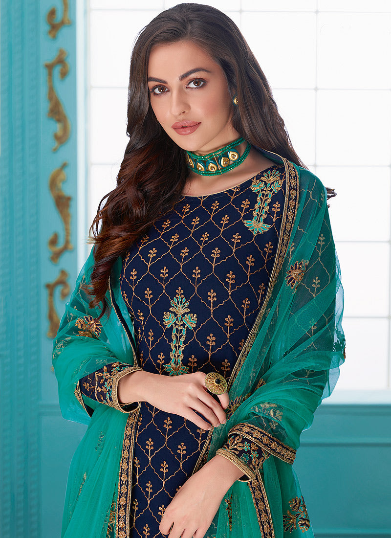 Embroidered Indian Churidar Suit