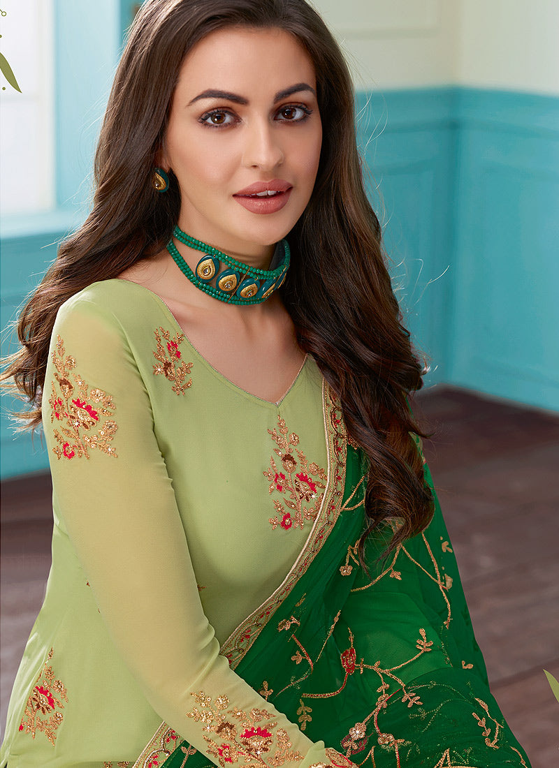 Embroidered Indian Churidar Suit