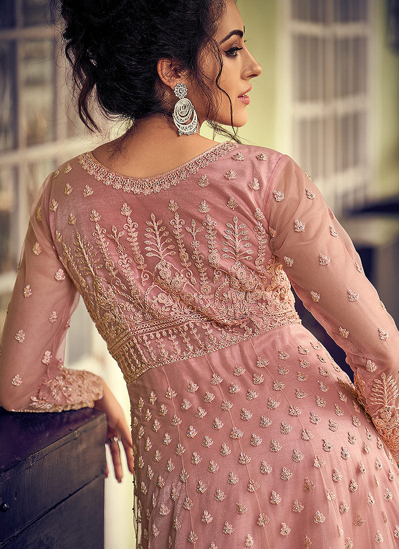 Blush Pink Anarkali Suit In usa uk canada