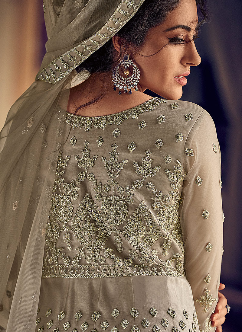 Golden Beige Anarkali Suit In usa
