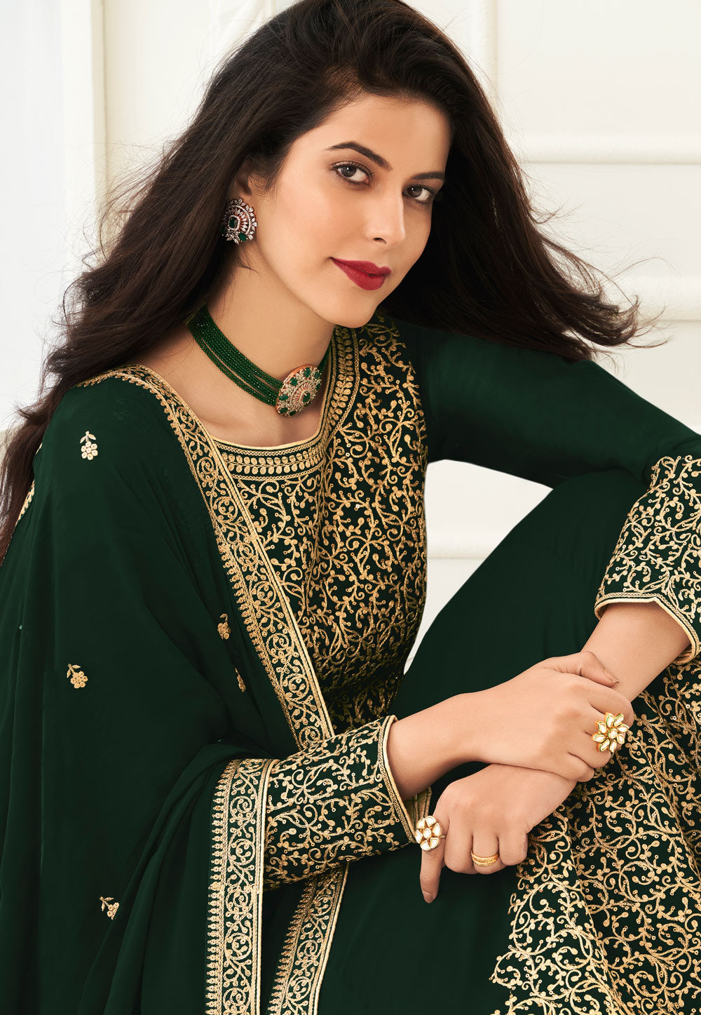 Green Anarkali Suit In usa uk canada