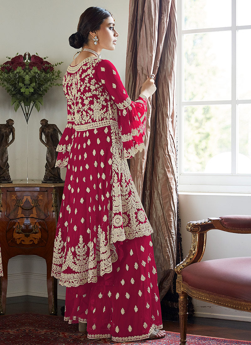 Hot Pink Designer Sharara Suit In usa