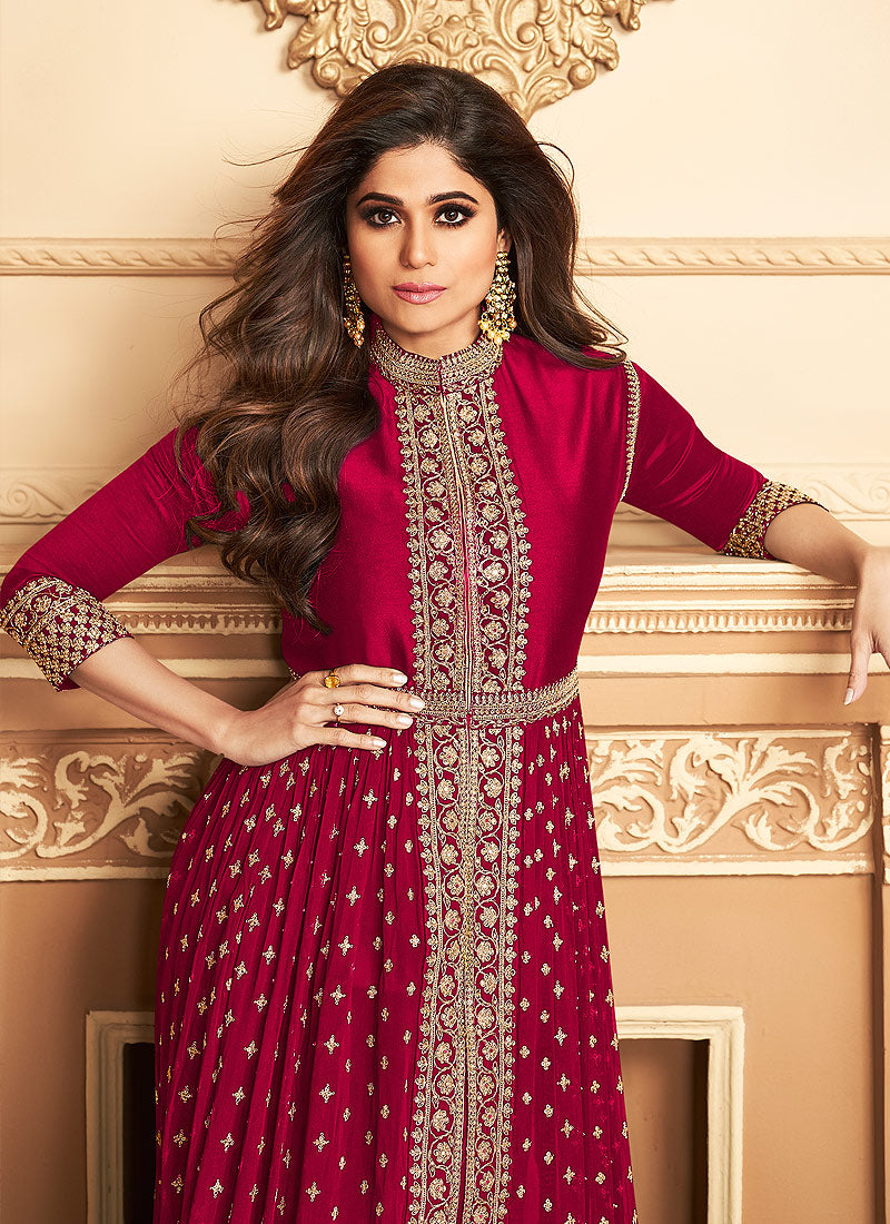 Hot Pink Golden Pants Suit In usa uk canada