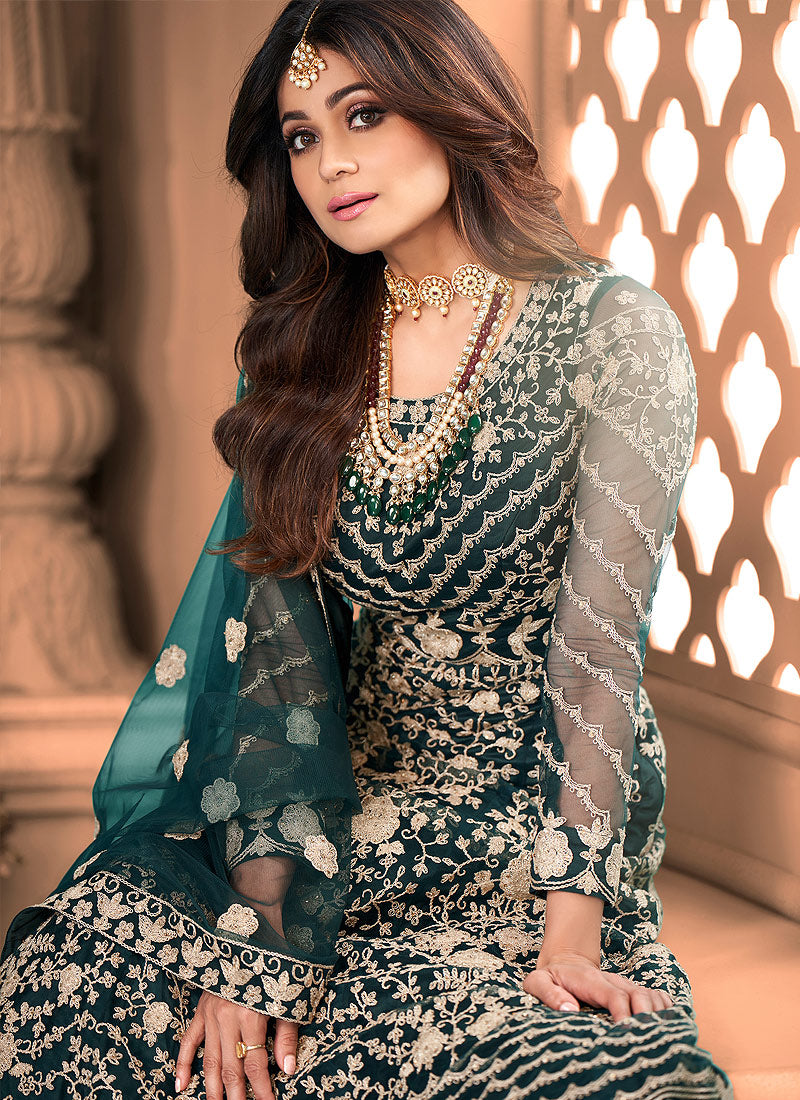 Dark Green Anarkali Suit In usa