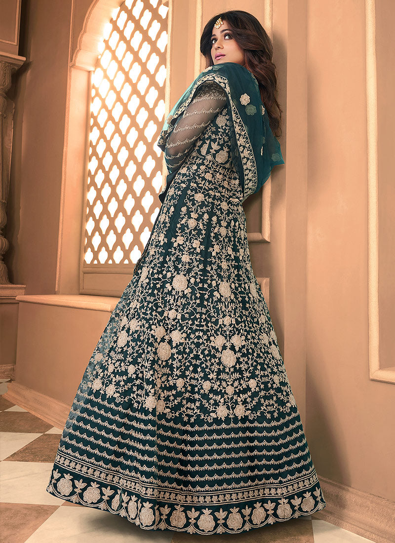 Dark Green Anarkali Suit In usa uk canada