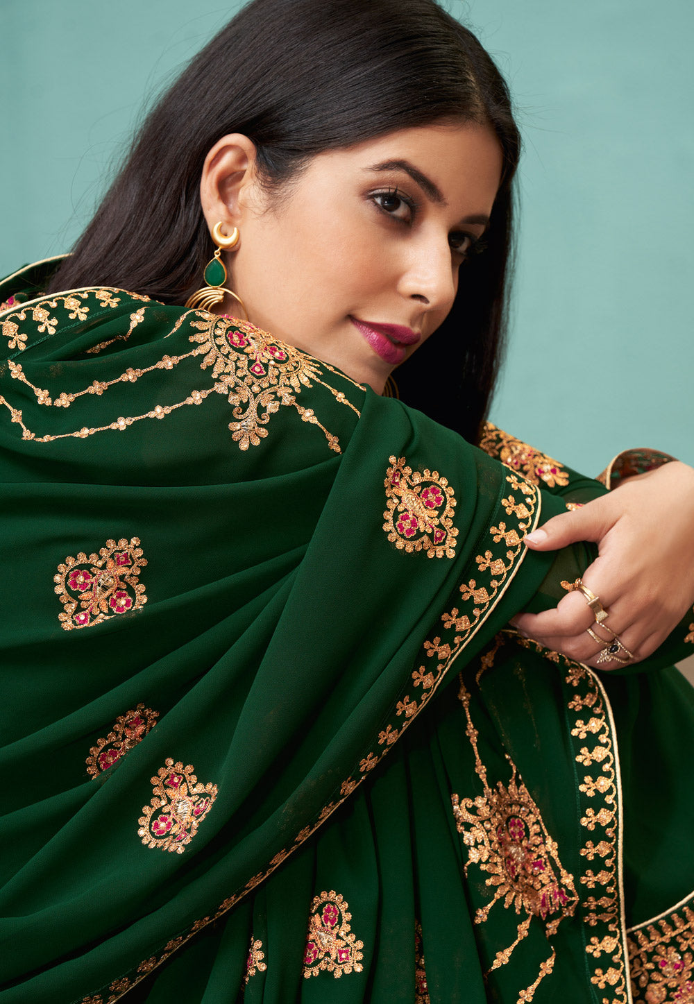 Green Pakistani Pant Suit In usa uk canada