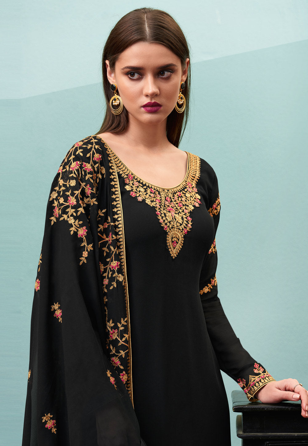 Black Pakistani Pant Suit In usa uk canada