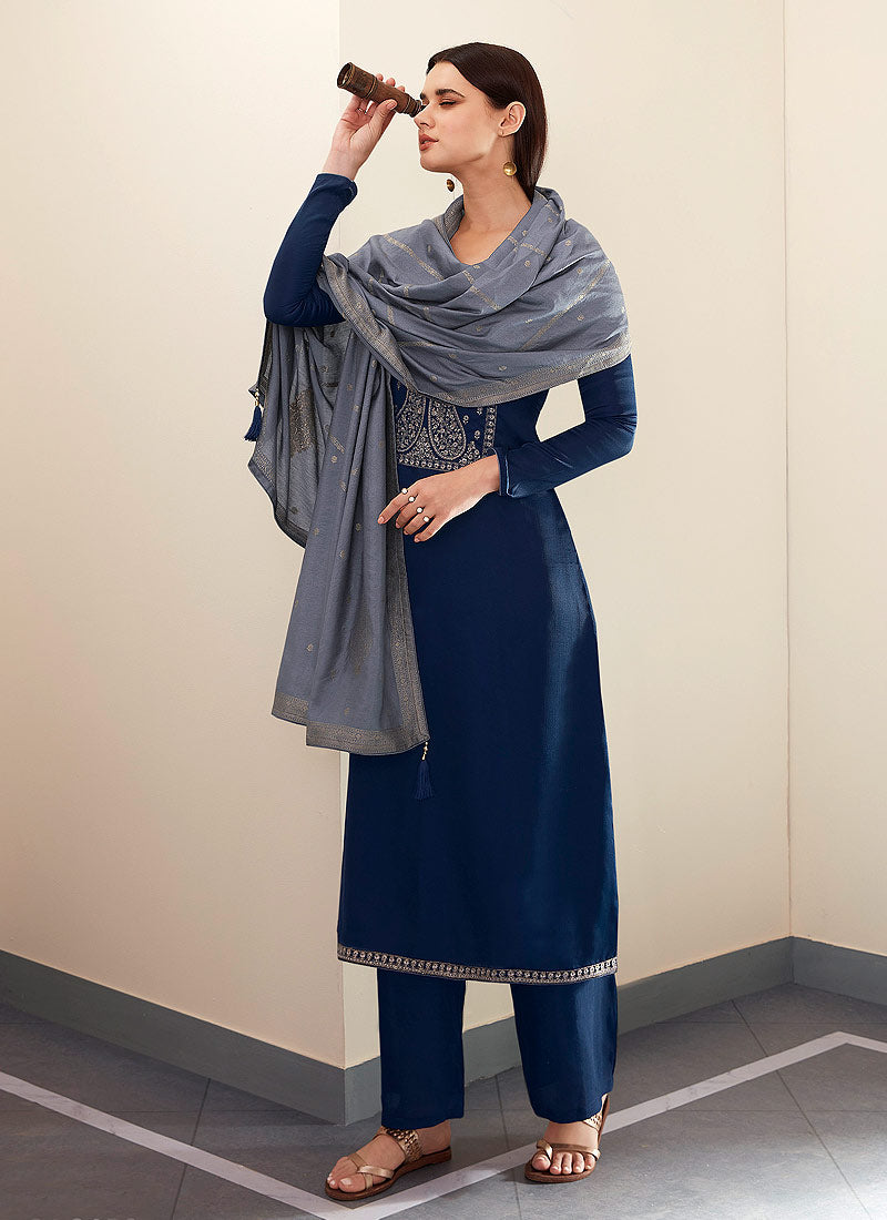 Blue Pant Style Suit In usa uk canada