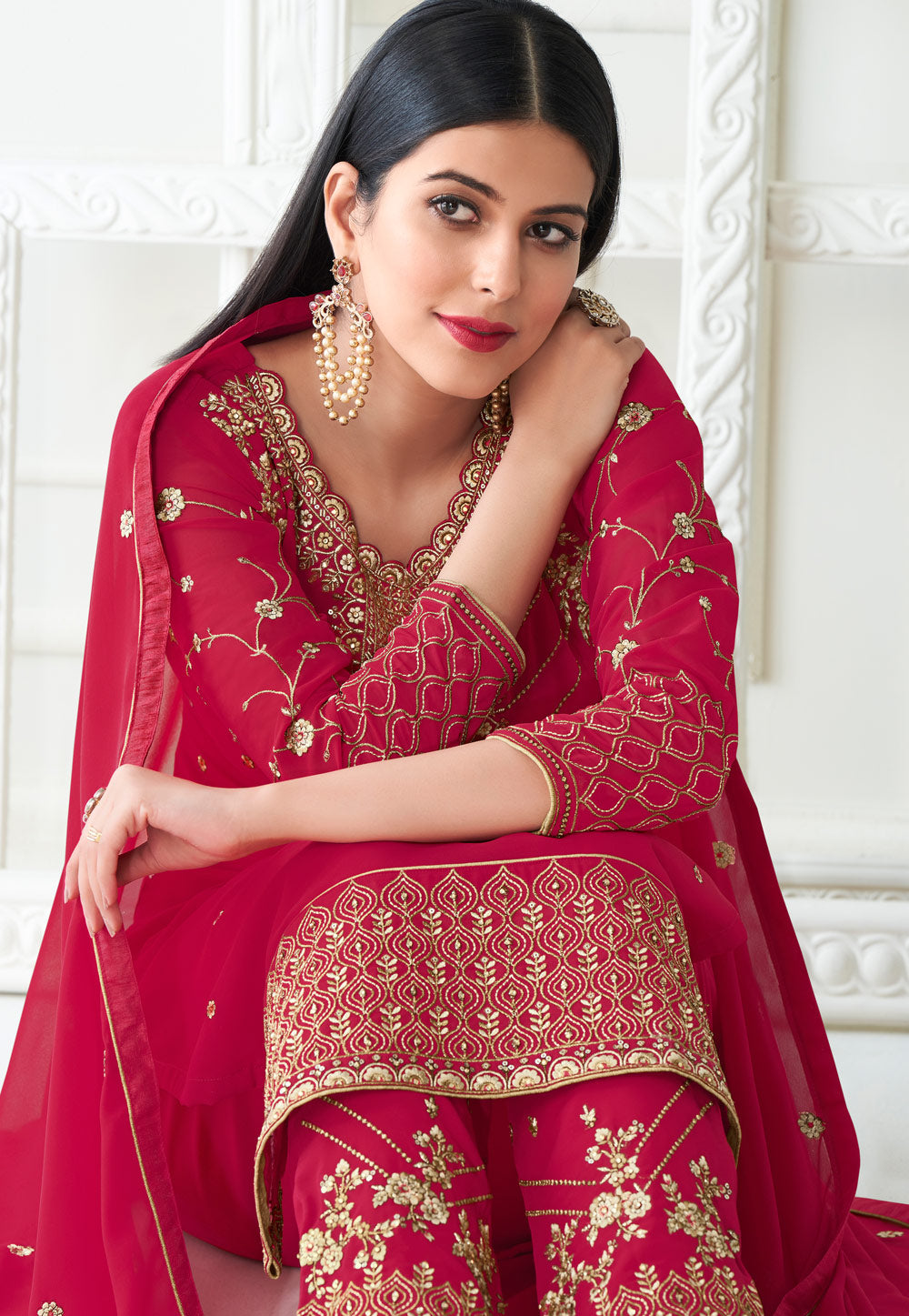Hot Pink Pant Style Suit In usa