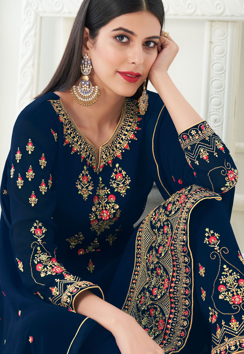 Blue Pant Style Suit In canada