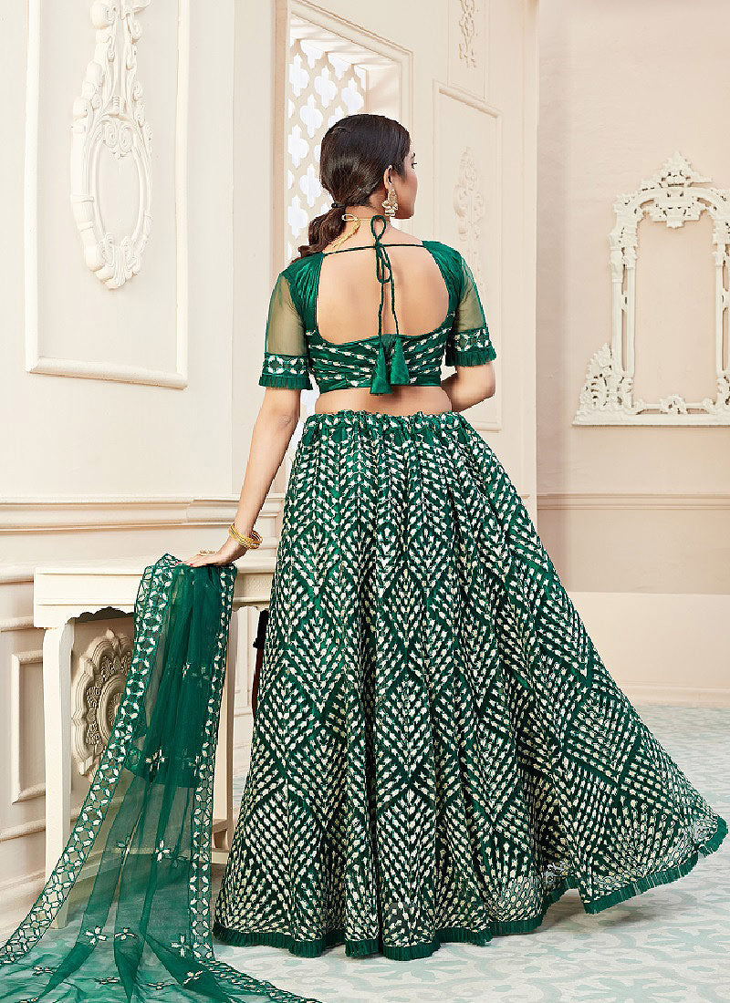 Dark Green Lehenga Choli In usa uk canada