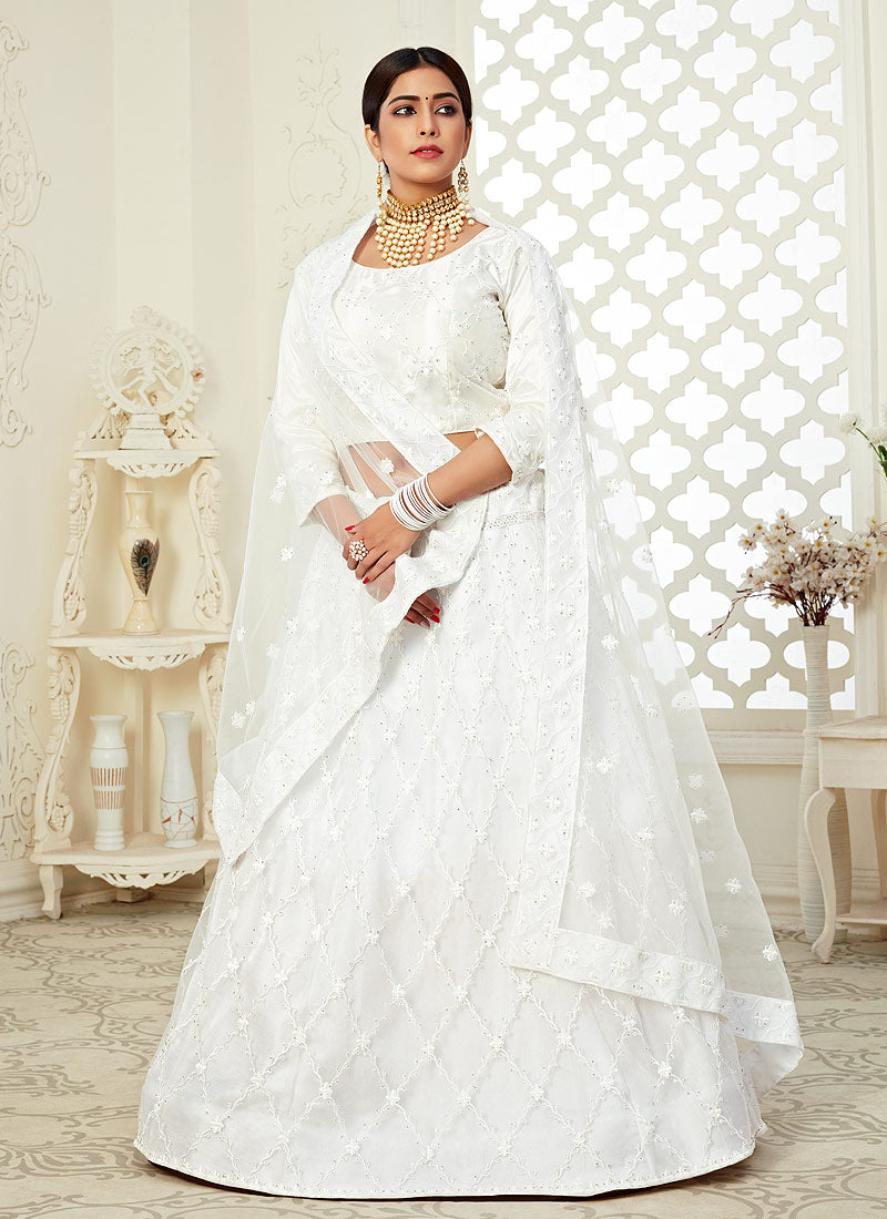 White Lehenga Choli In usa uk canada