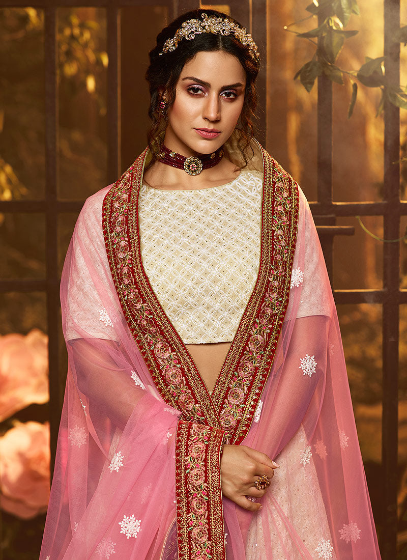 Indian Lehanga - White Wedding Lehenga Choli