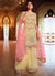 Yellow And Pink Mirror Embroidered Gharara Suit
