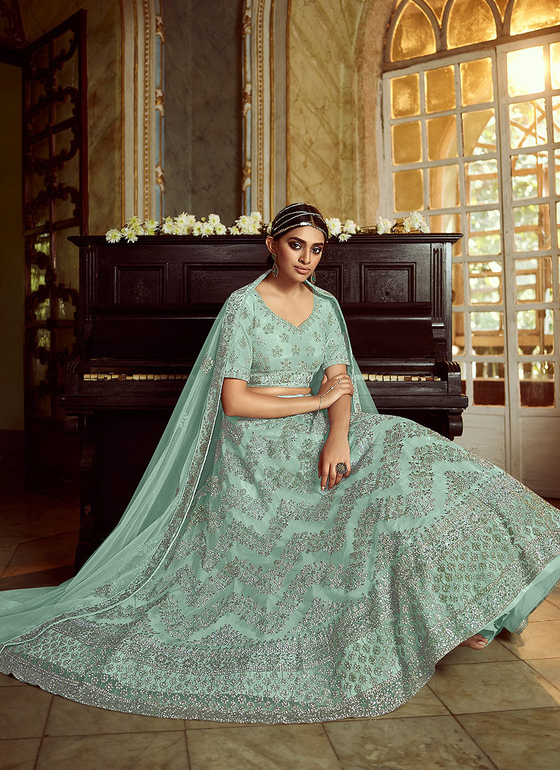 Aqua Blue Lehenga Choli In usa uk canada
