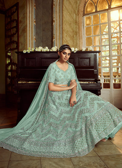 Aqua Blue Lehenga Choli In usa uk canada