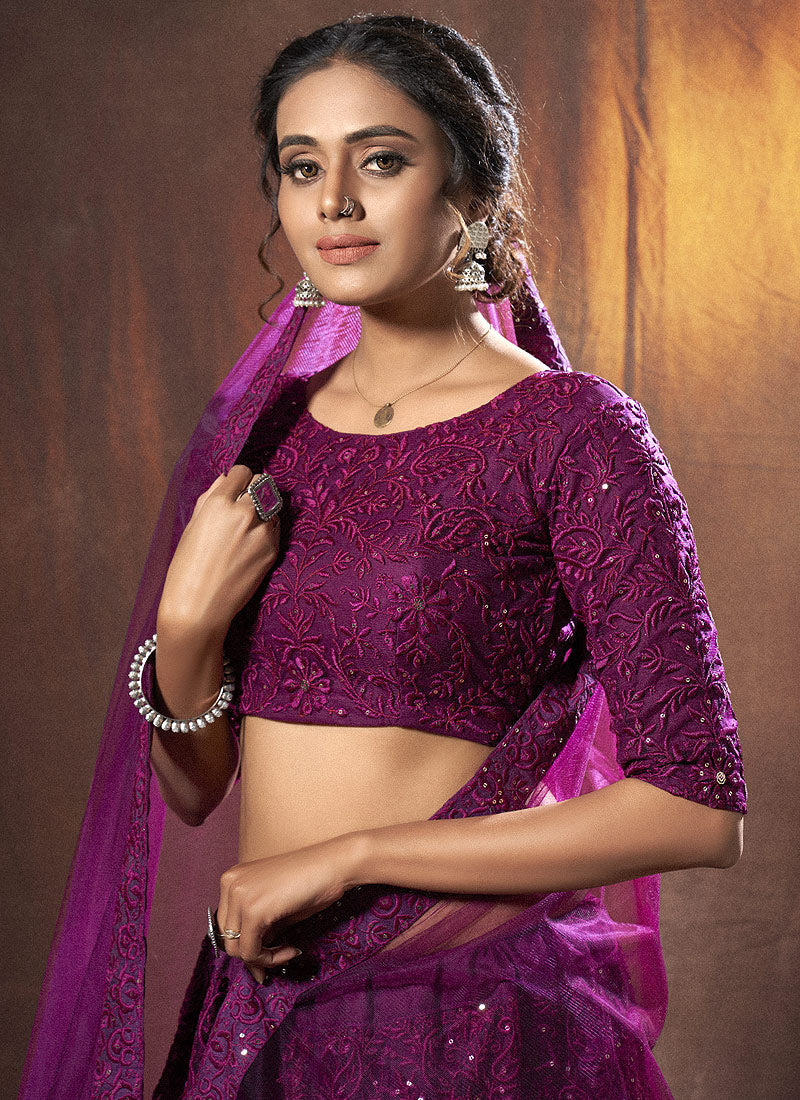 Wine Lehenga Choli In usa uk canada