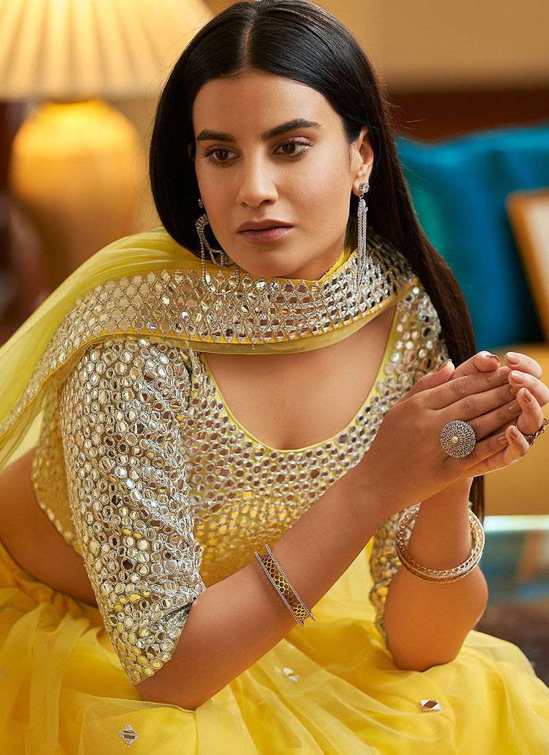 Lemon Yellow Indian Wedding Lehenga