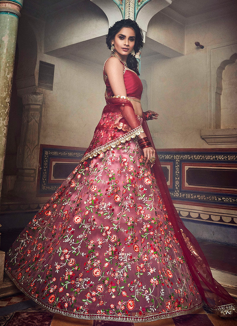 Red Designer Wedding Lehenga Choli