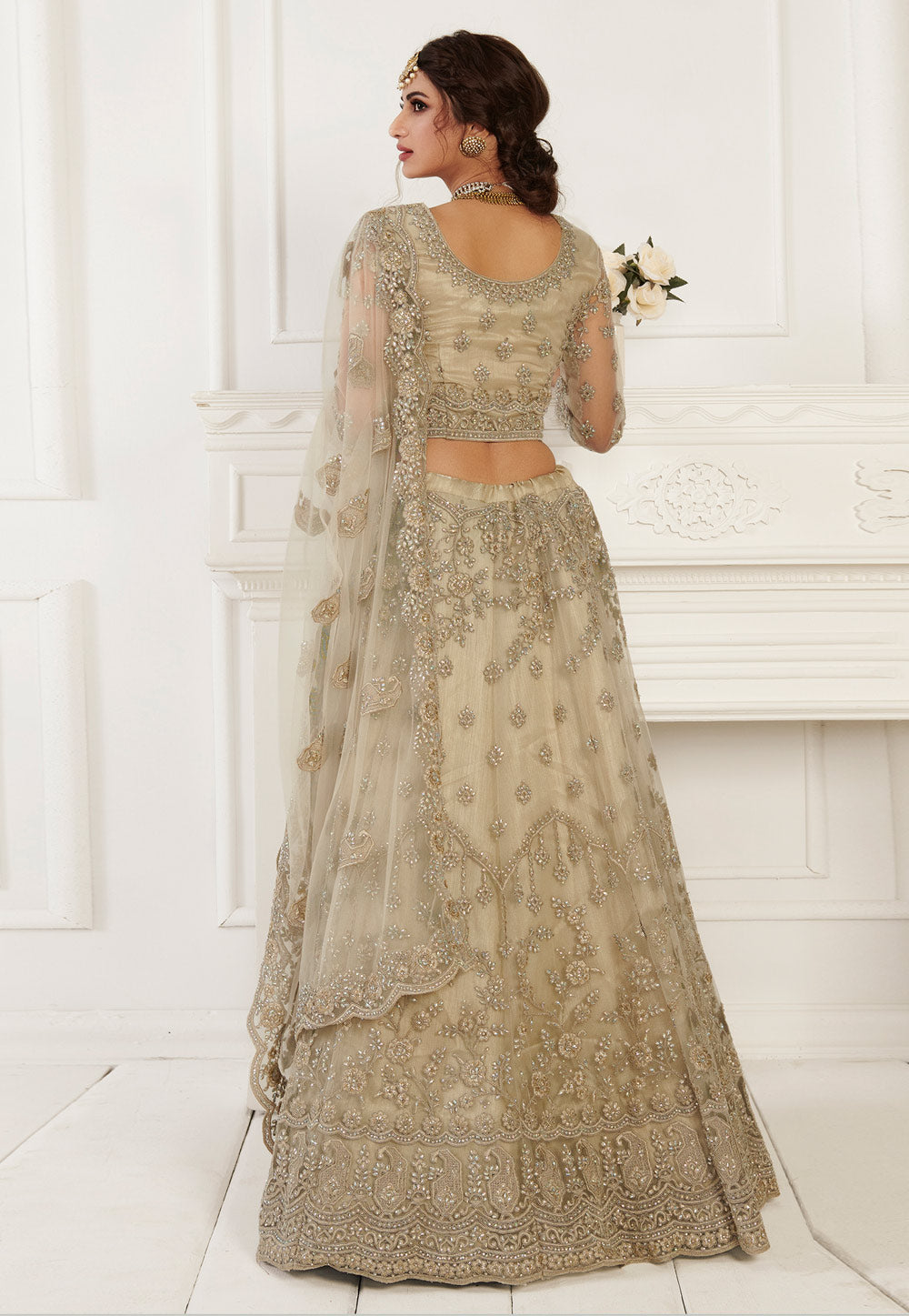 Golden Beige Lehenga Choli In usa uk