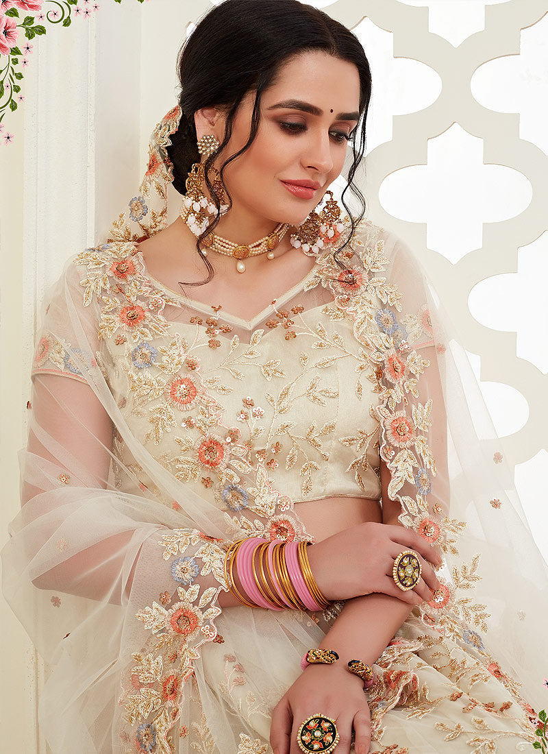 Cream Lehenga Choli In usa uk canada