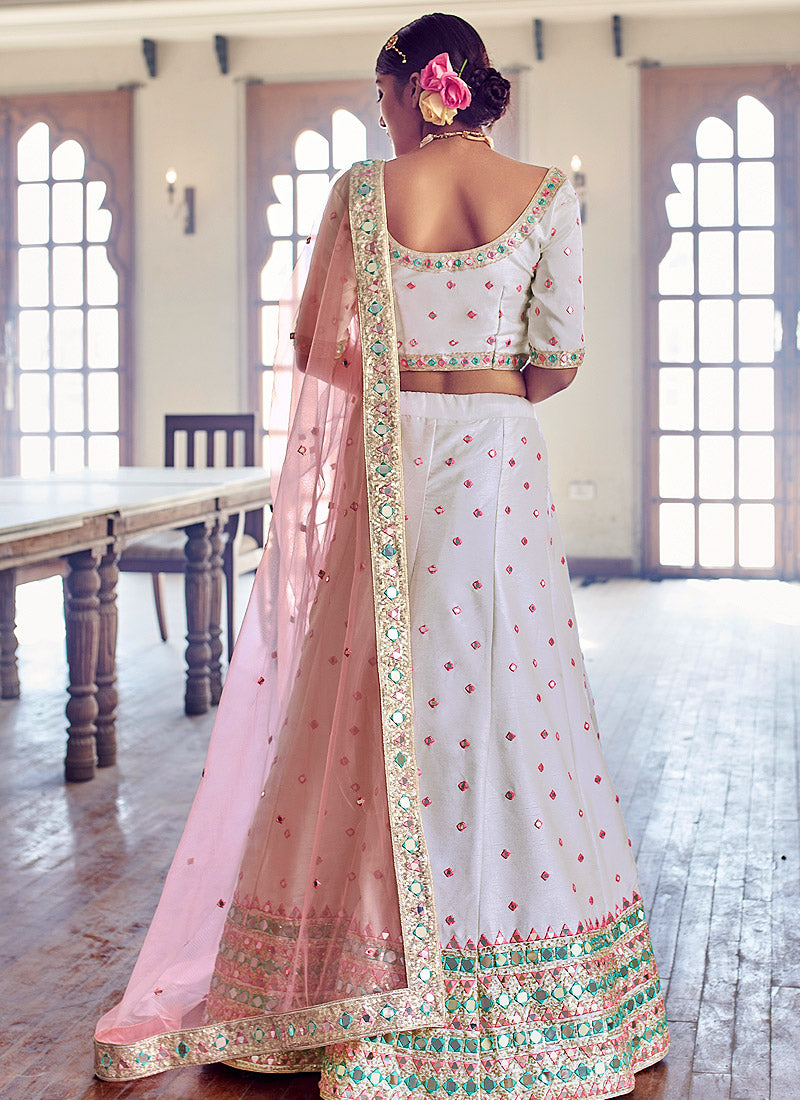 Off White Wedding Lehenga Choli In usa