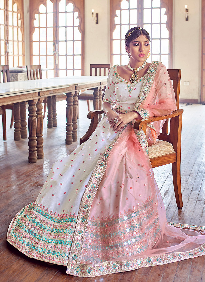 Off White Wedding Lehenga Choli In usa uk canada