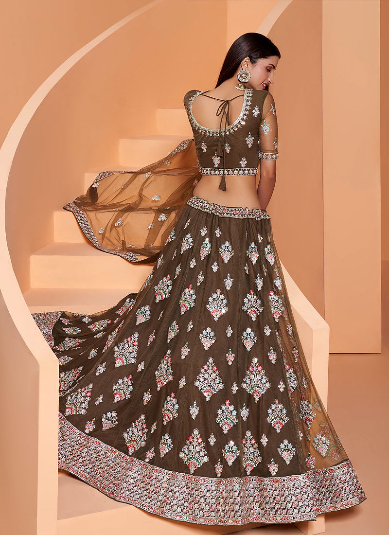 Olive Green Wedding Lehenga Choli In Germany